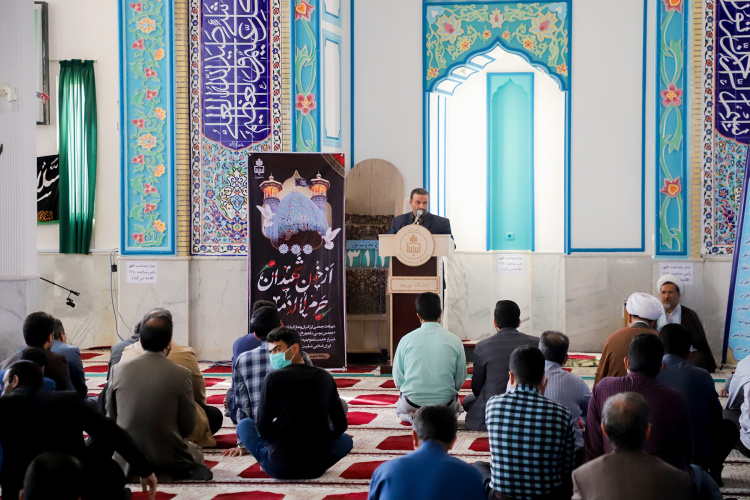 مراسم یادبود شهدای حادثه تروریستی حرم مطهر حضرت احمد بن موسی الکاظم (ع) شاهچراغ در دانشگاه بیرجند برگزار شد